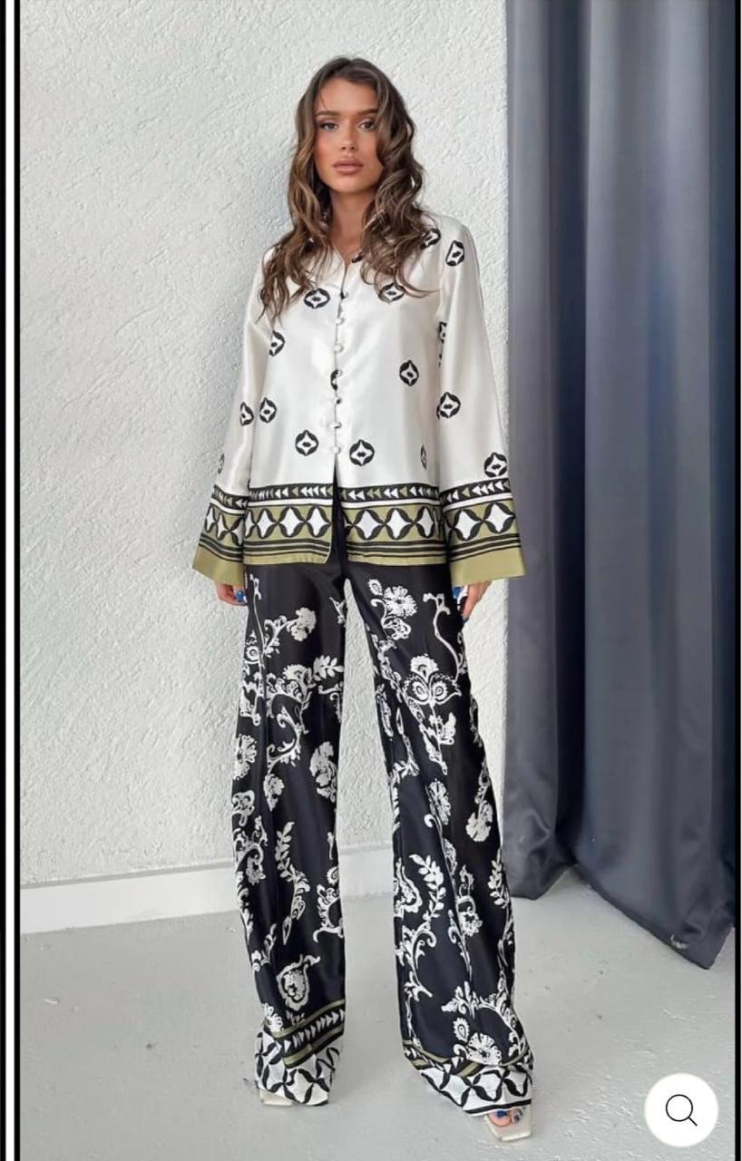 Silk Digital Print Co-Ord Sets - view 6