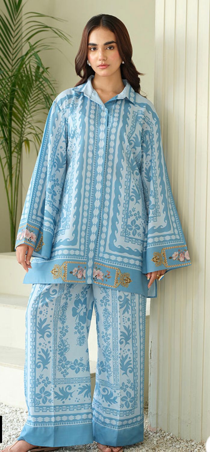 Silk Digital Print Co-Ord Sets - view 9