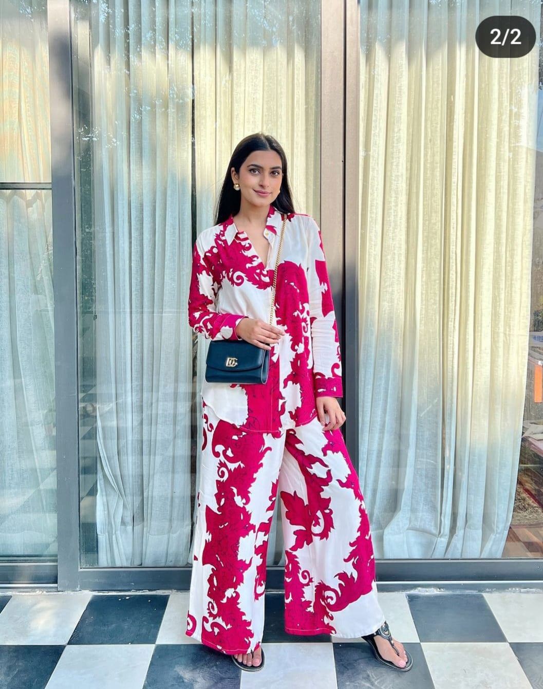 Silk Digital Print Co-Ord Sets - view 12