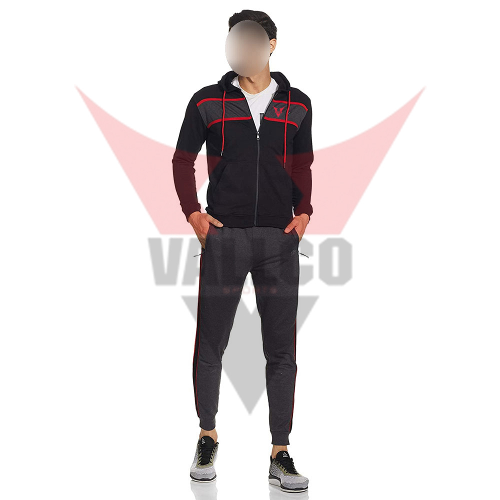 Full Zipper Highest Quality Black Red Color Good Selling Make Your Own Men Wear Tracksuits - view 8