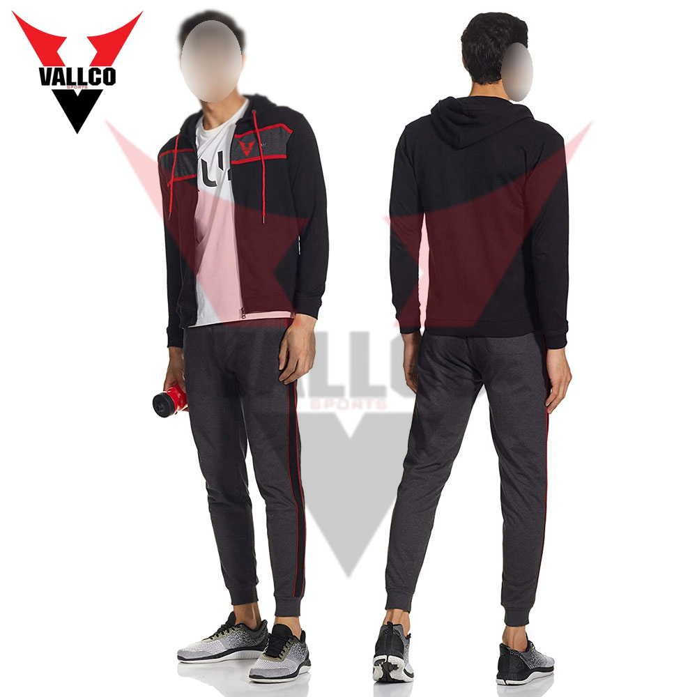 Full Zipper Highest Quality Black Red Color Good Selling Make Your Own Men Wear Tracksuits - view 9