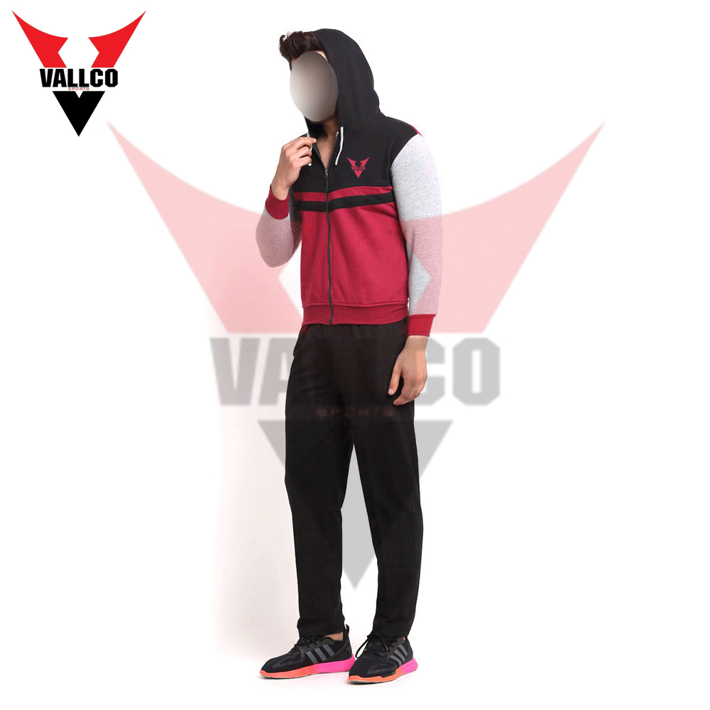 Pullover Style Customized Contrast Color Highland Quality With Best Price Men Tracksuits - view 3