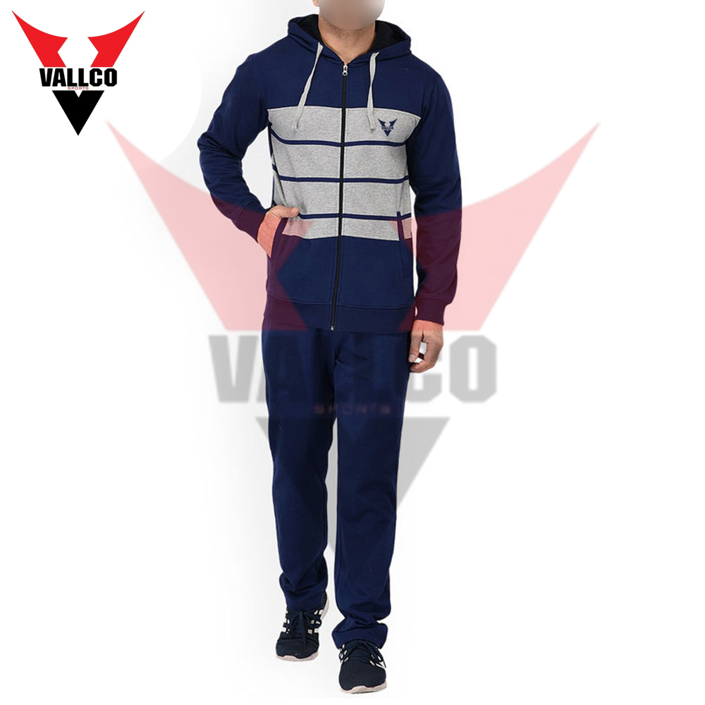 Blue Gray Color High Quality Made In Pakistan Best Supplier OEM Service Men Tracksuits - view 5