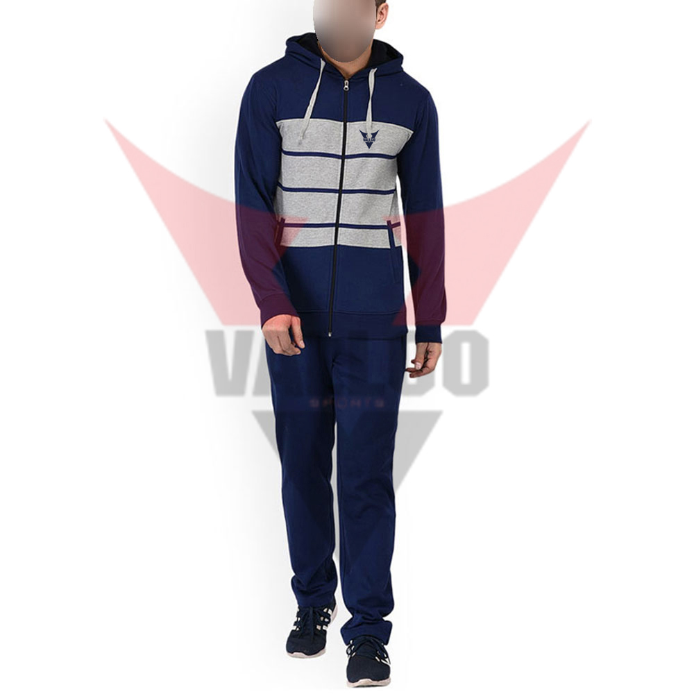 Blue Gray Color High Quality Made In Pakistan Best Supplier OEM Service Men Tracksuits - view 7