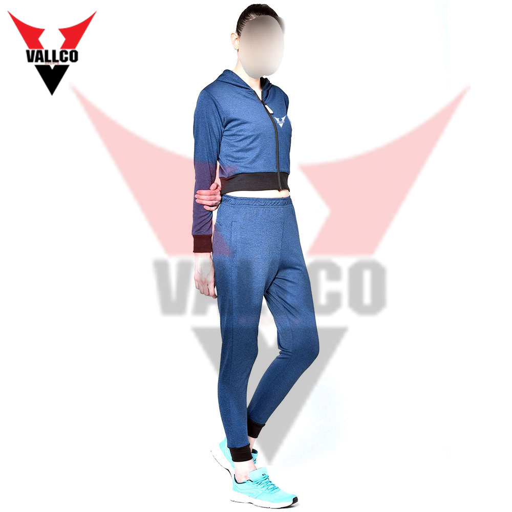 Zipper Style Blue Black 2 Piece Plus Size  Fitness Gym Wear Workout Clothing For Women Tracksuit - view 8