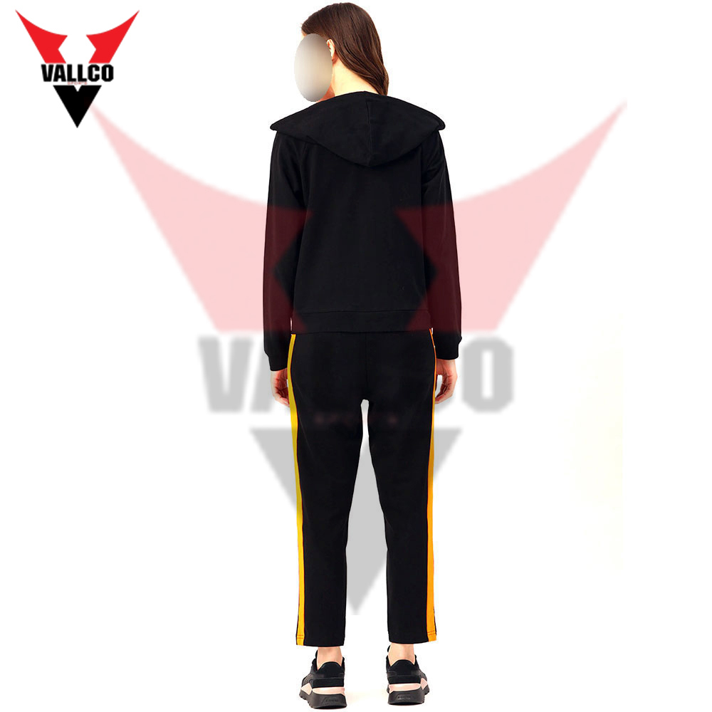 Hot Selling Women Black Yellow Tracksuit Set Best Quality Adjustable Size Women Tracksuit - view 3