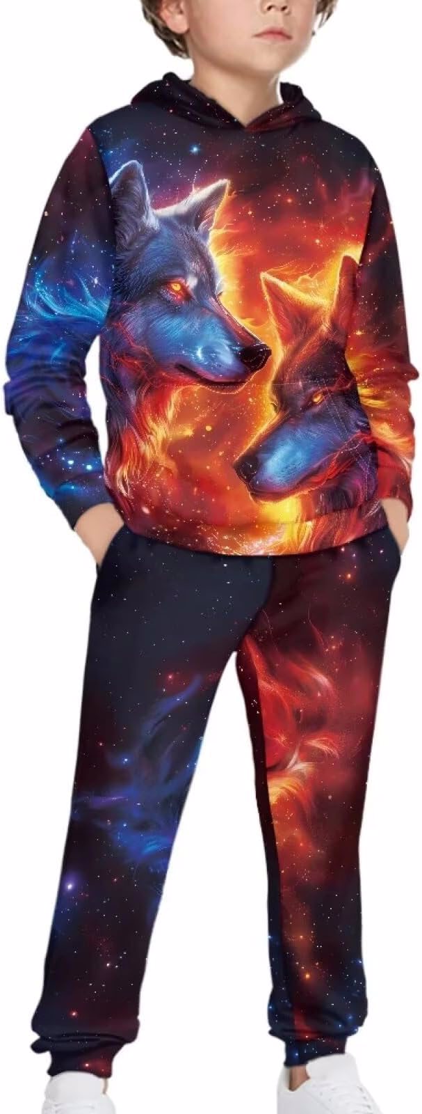 Kids Hoodie Sweatshirt and Jogger Sweatpants 2 Pieces Set Boys Girls Tracksuits Activewear