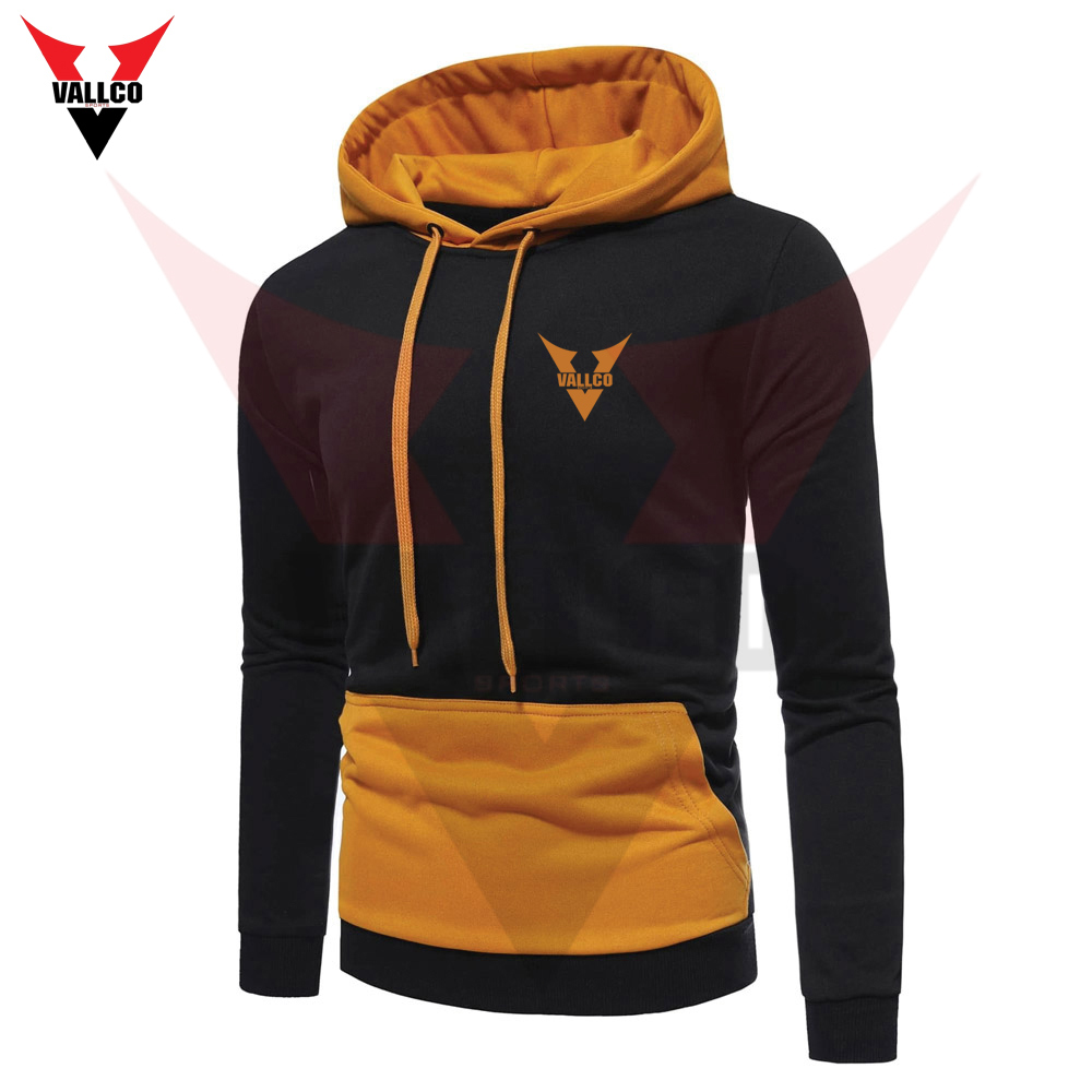 Plus Size Good Selling Cotton Fleece Material Highest Quality Causal Adult Wear Black Golden Hoodies - view 3