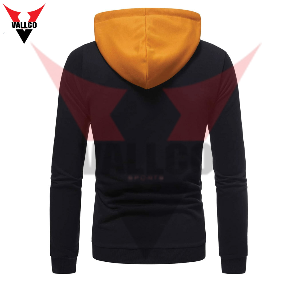 Plus Size Good Selling Cotton Fleece Material Highest Quality Causal Adult Wear Black Golden Hoodies - view 15