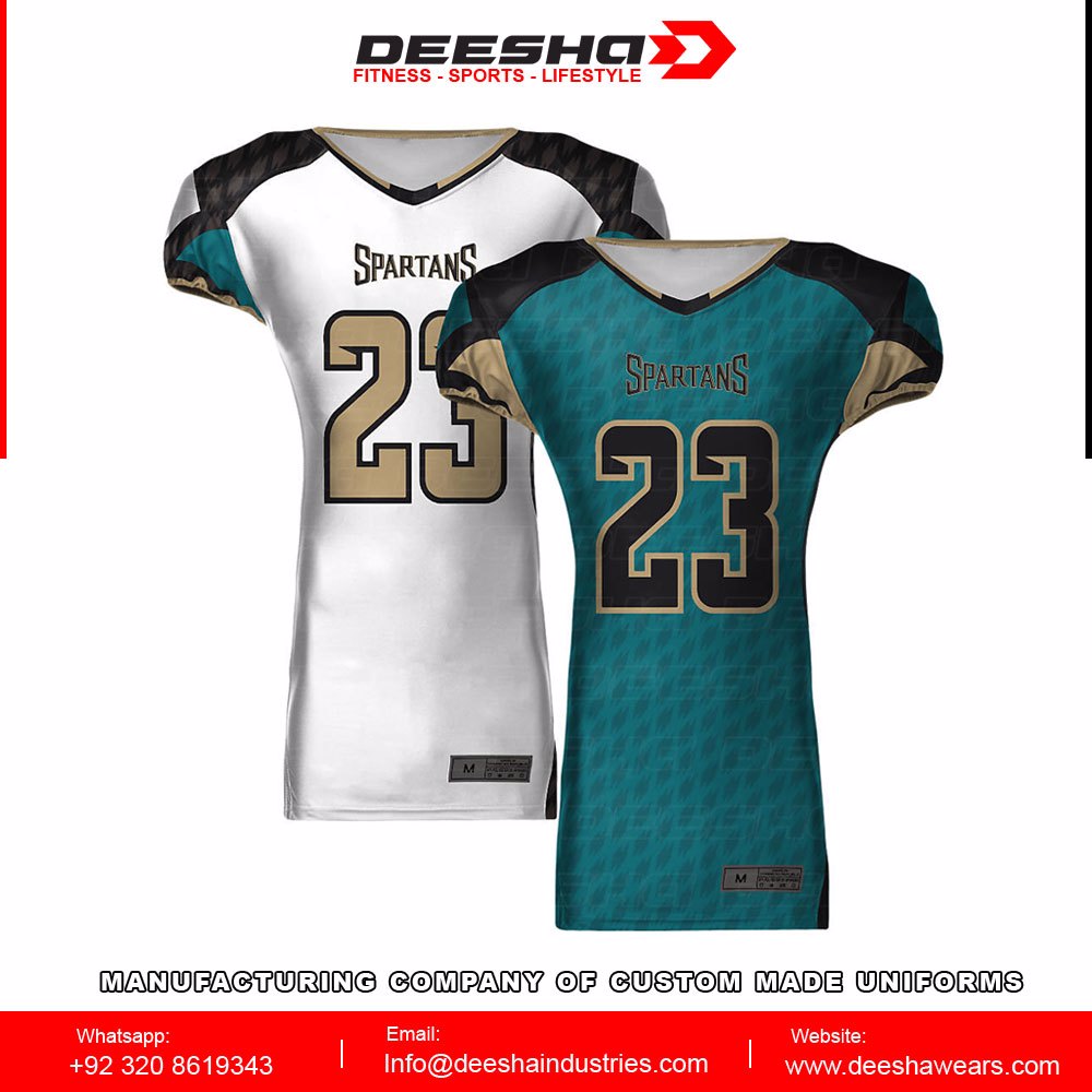 American Football Reversible Jerseys Green Spartans