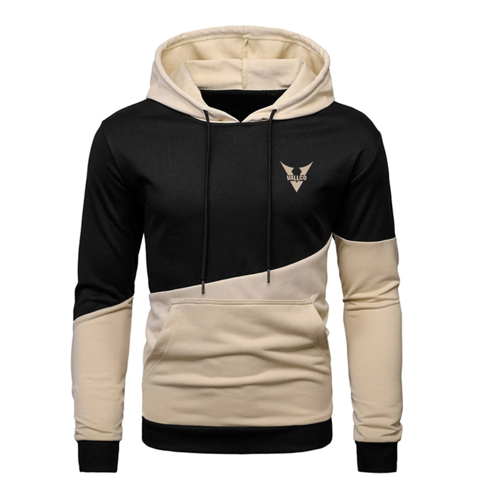 2 Tone Color Wholesale Customized Lightweight Unique Design Men's Winter Thickened Fleece Hoodies