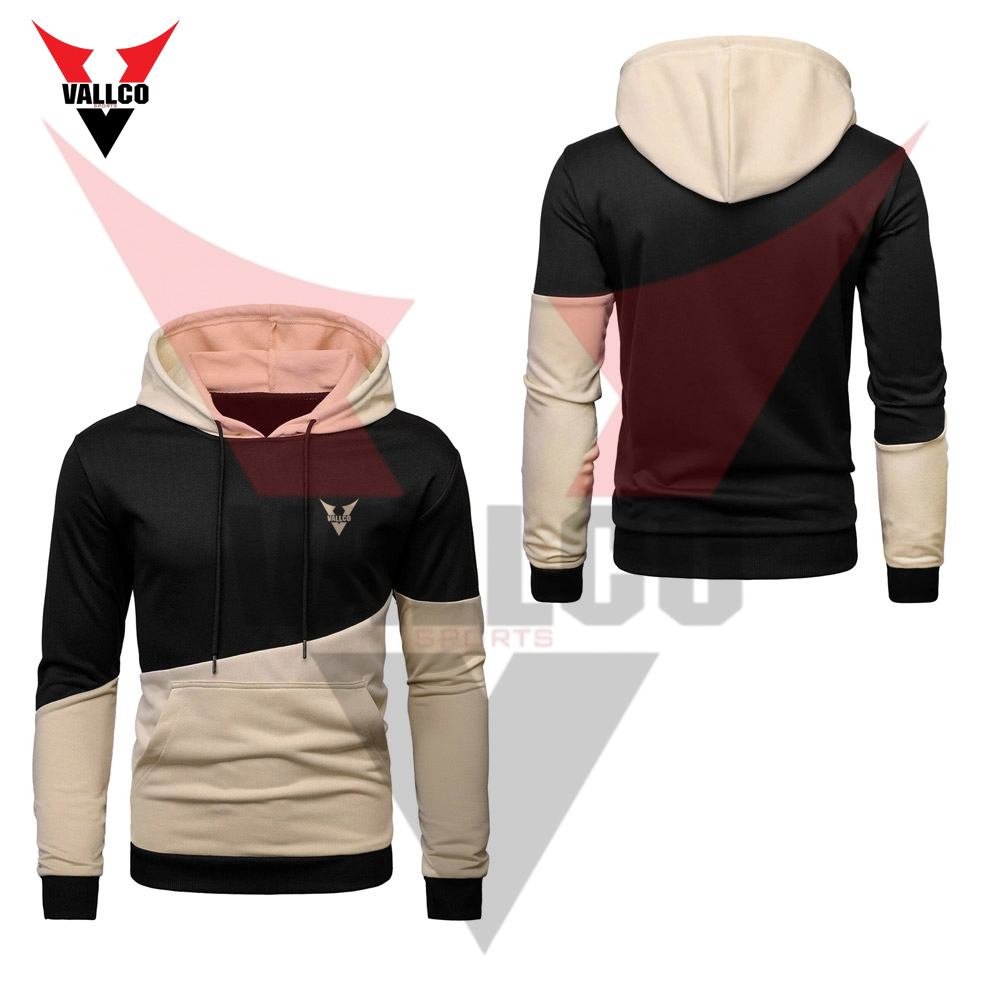 2 Tone Color Wholesale Customized Lightweight Unique Design Men's Winter Thickened Fleece Hoodies - view 2