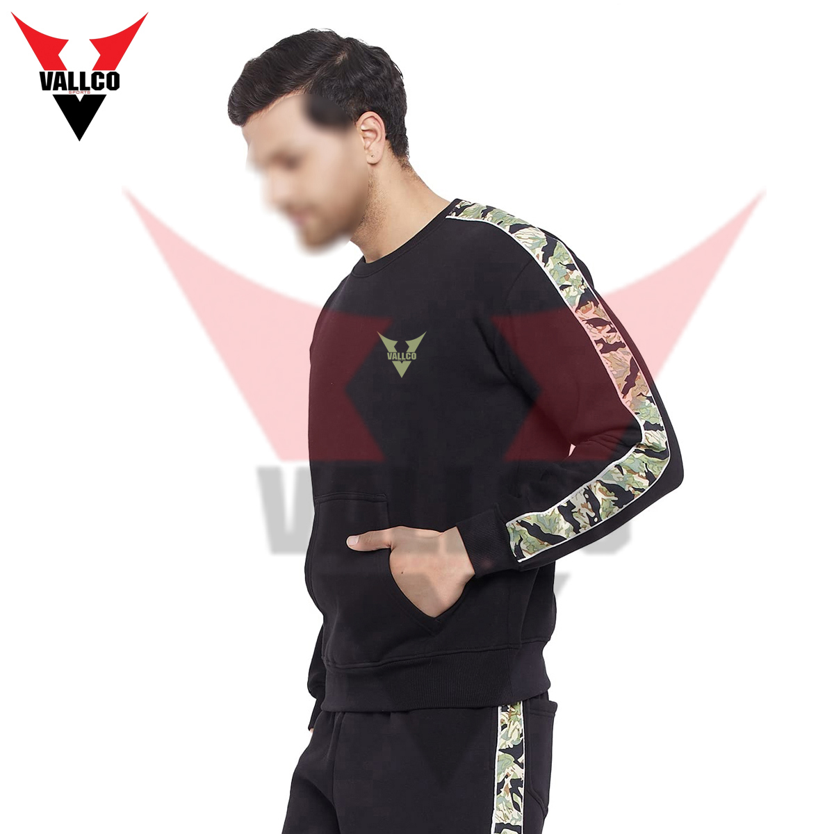 Crew Neck Customized Logo Print High Quality Causal Wear Premium Product Men Sweatshirts - view 2