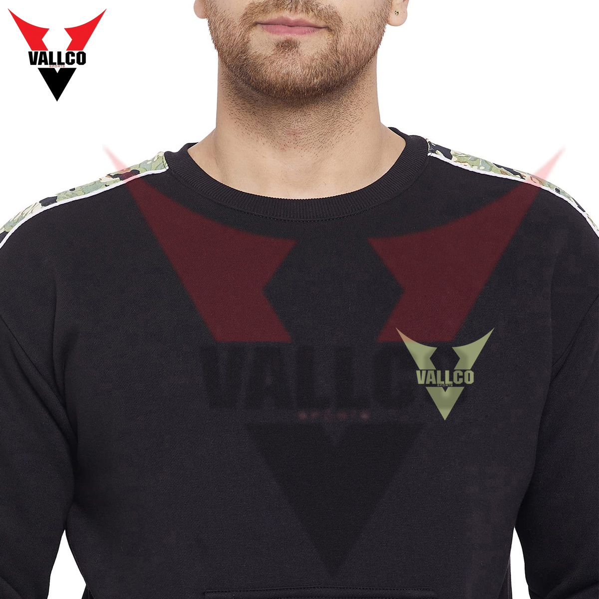 Crew Neck Customized Logo Print High Quality Causal Wear Premium Product Men Sweatshirts - view 5