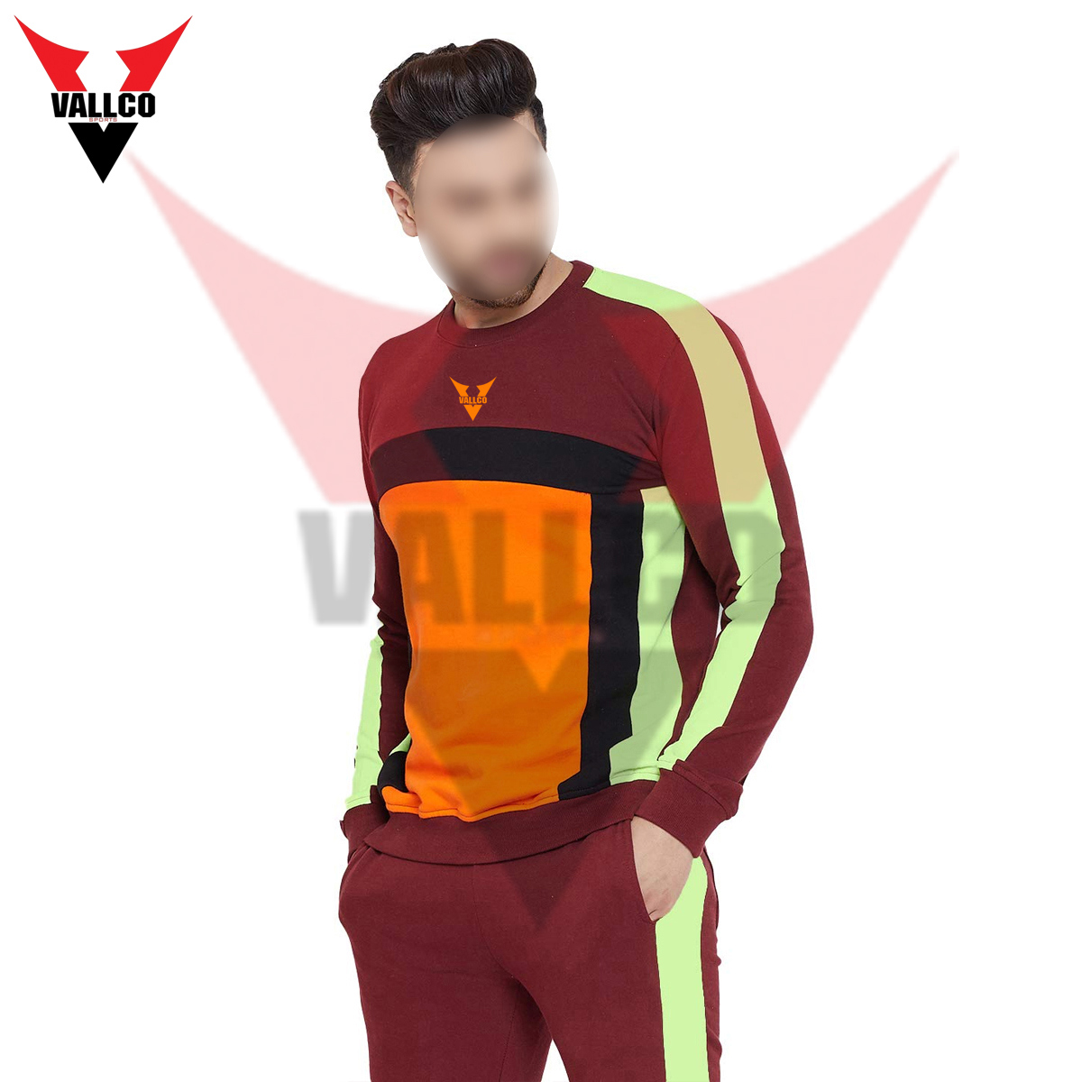 Good Selling Customized Logo Print Men Fashion Wear Color Block New Stylish Sweatshirts - view 12