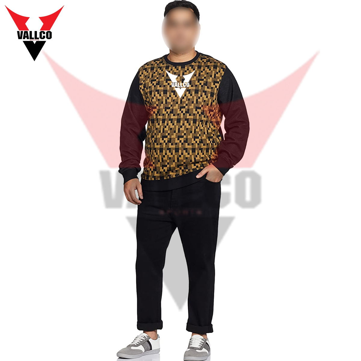 Black Golden Color Hot Sale Full Sleeves Premium Quality Comfortable Men Outer Wear Men Sweatshirts - view 3