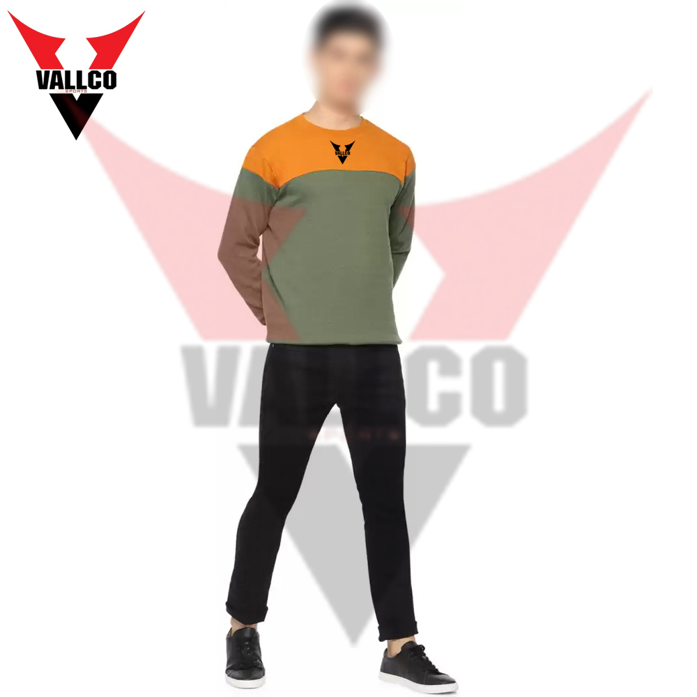 Orange Black Color Comfortable New Arrival Good Selling Plain Best Style Men Wear Sweatshirts  - view 7