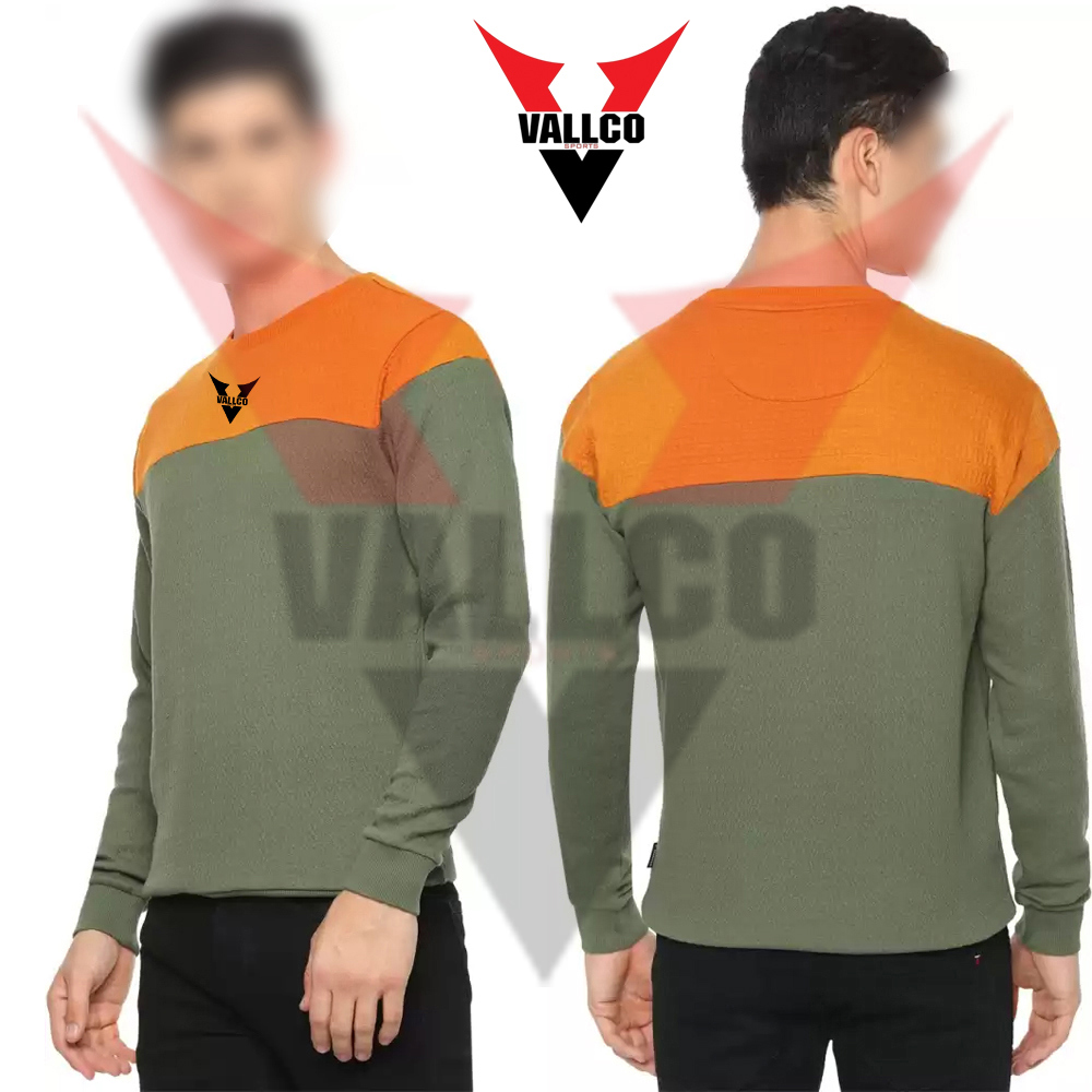 Orange Black Color Comfortable New Arrival Good Selling Plain Best Style Men Wear Sweatshirts  - view 12