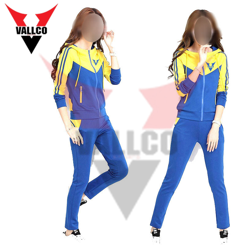 With Hood Blue Yellow High Quality 2 Piece Tracksuit Sets In Reasonable Price Women Tracksuit - view 6