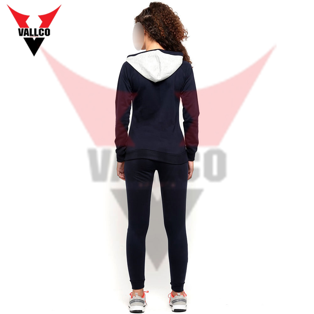 Best Product Customized Made Wholesale Rate Black White With Hood Women Tracksuit - view 2