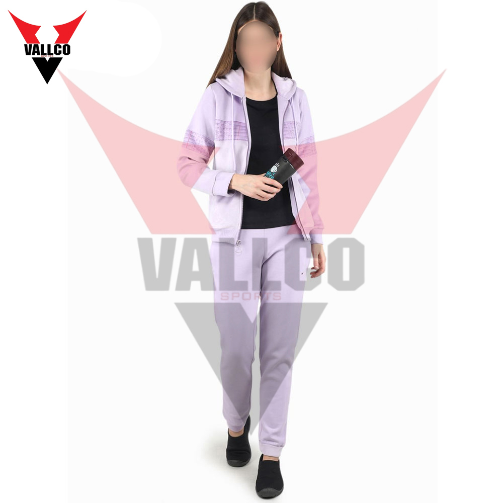With Hood Zipper Two Piece Tracksuit Set In Different Color Best Material Women Tracksuits Sets - view 9