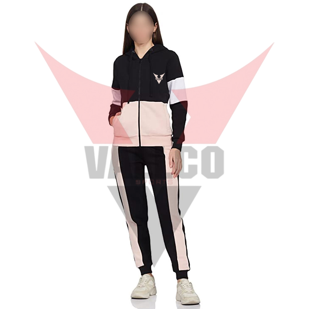 Full Zipper OEM Service Customized Design Comfortable And Adjustable Size Women Tracksuits