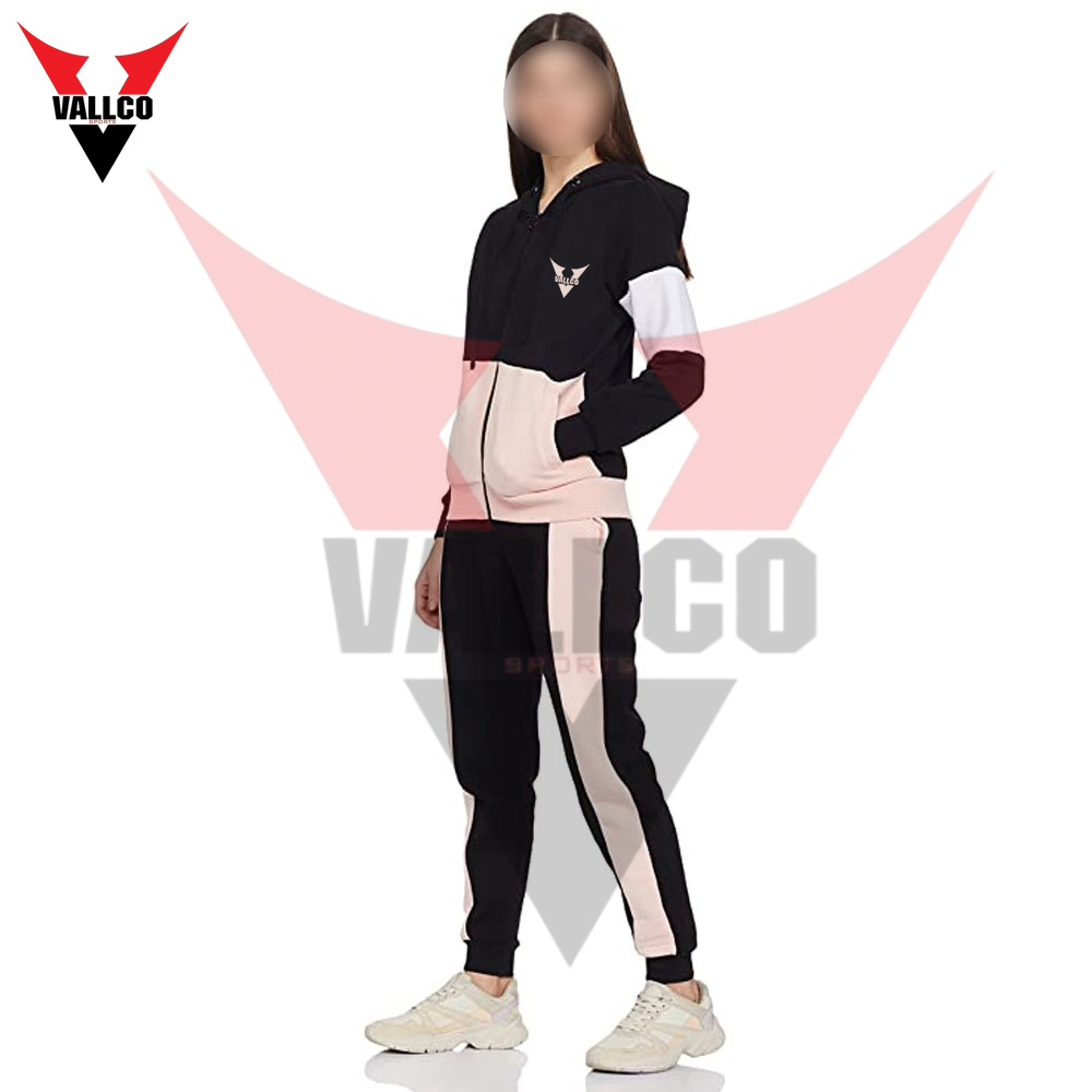 Full Zipper OEM Service Customized Design Comfortable And Adjustable Size Women Tracksuits - view 3