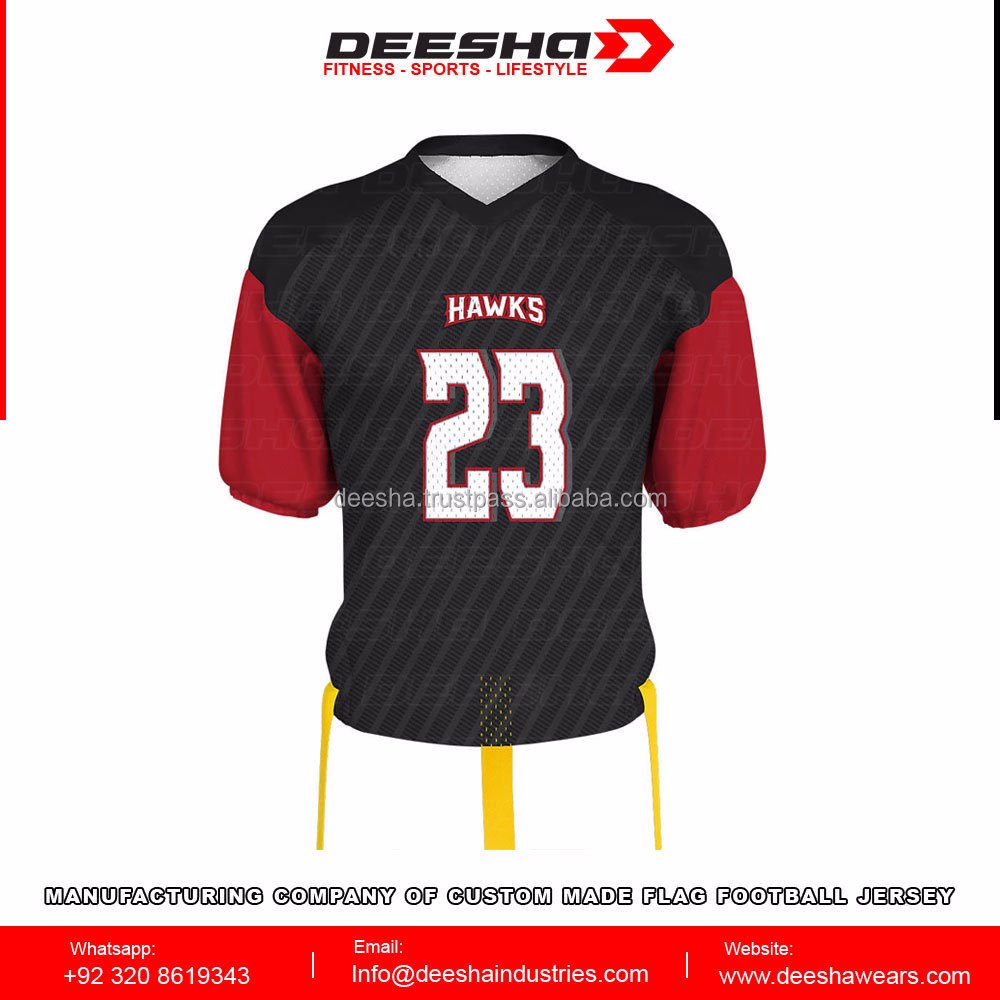 Custom Men's Flag Football Jersey Hawks - view 4