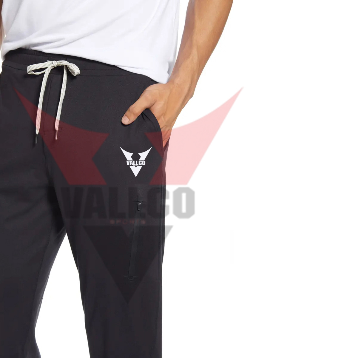 Solid Color Customized Made Best Supplier With Own Logo Men Fleece Joggers - view 12