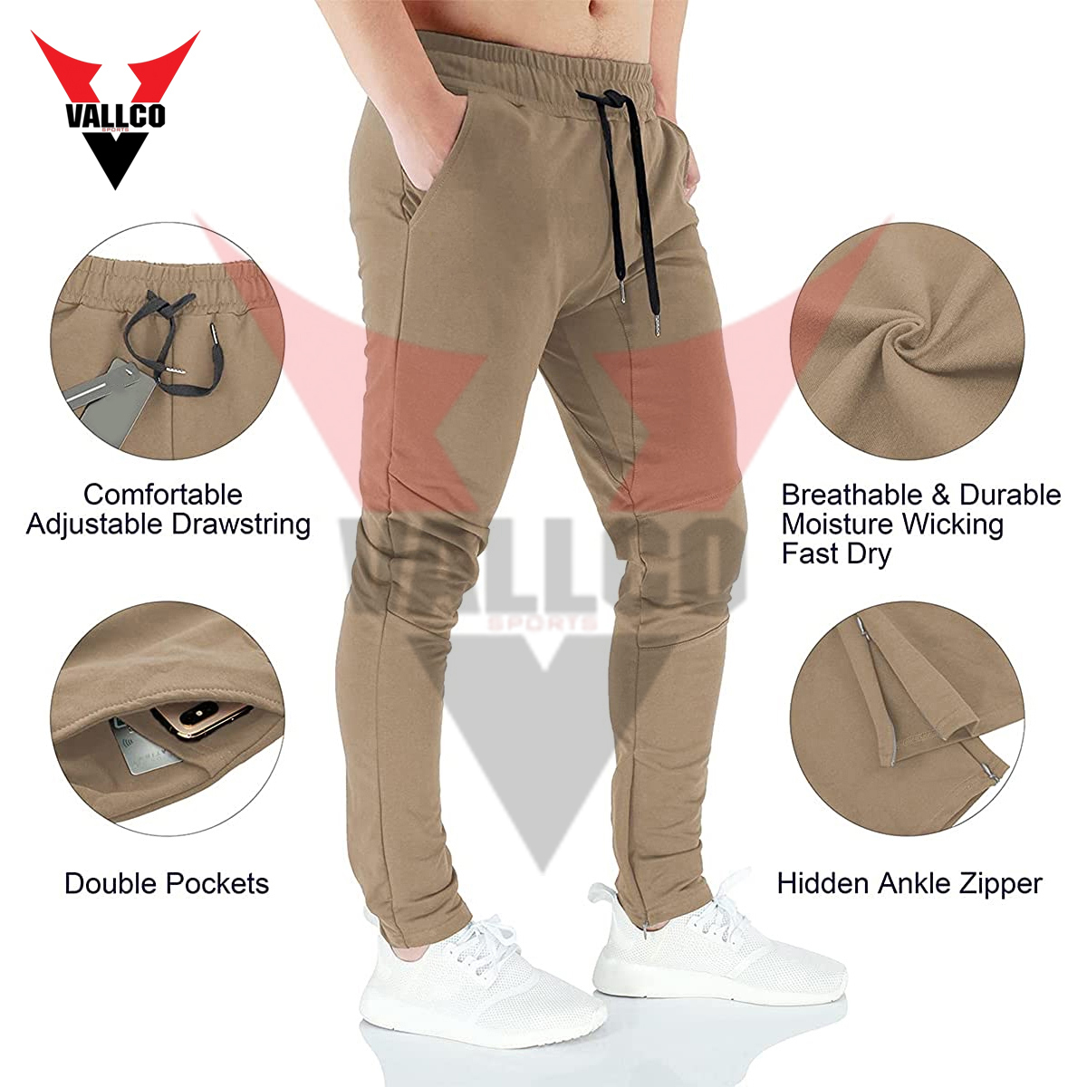 Wholesale Rate Comfortable Product Make Own New Arrival Men Outer Wear Fleece Joggers - view 5