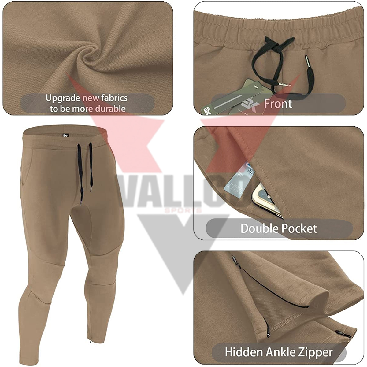 Wholesale Rate Comfortable Product Make Own New Arrival Men Outer Wear Fleece Joggers - view 13