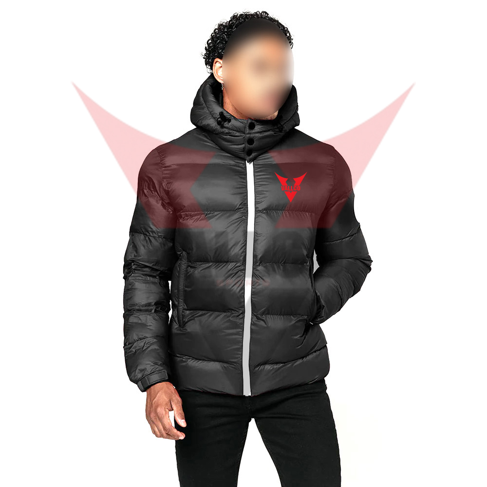 Best Supplier Customized Logo Print Breathable Soft Touch Fabric Men Outer Wear Puffer Jackets