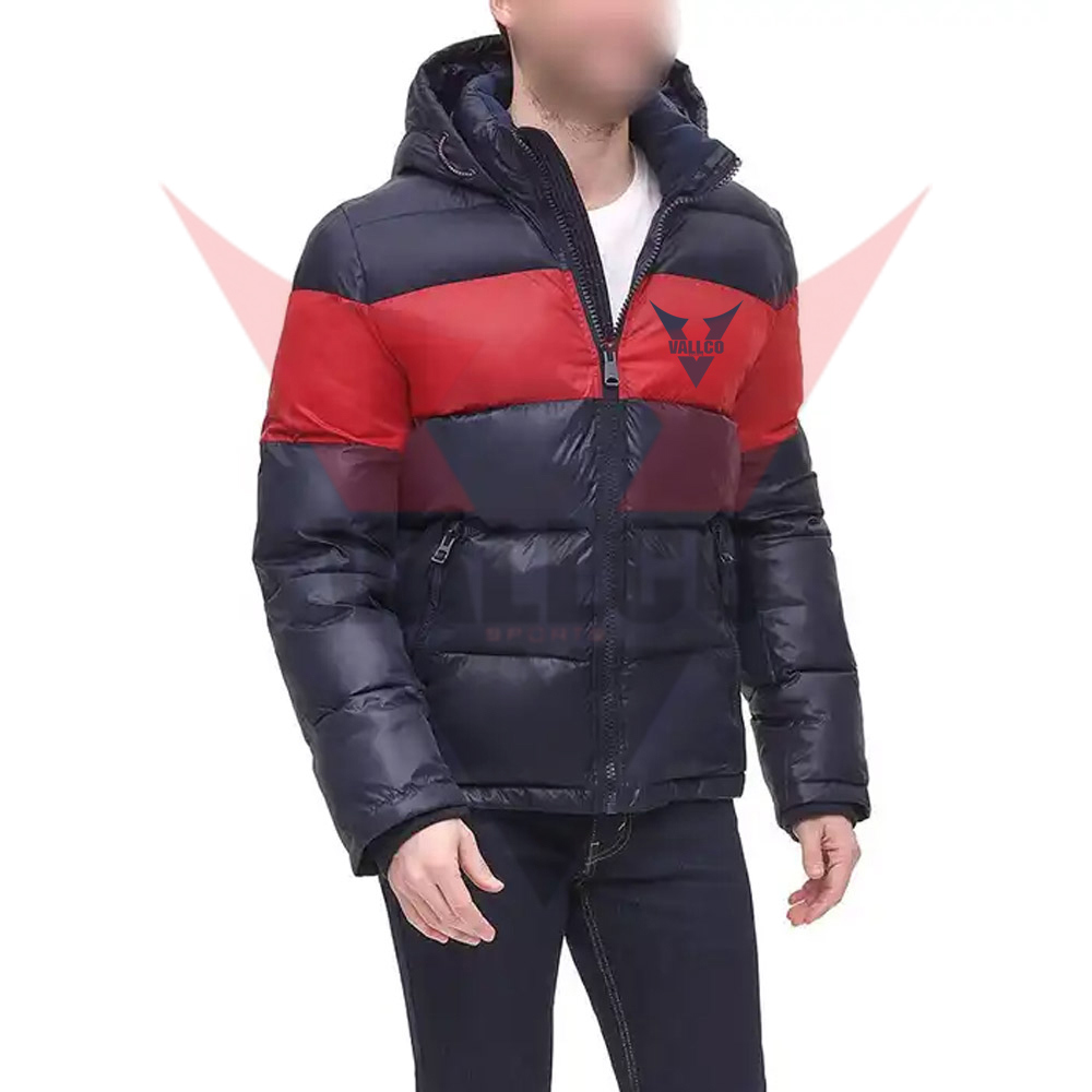 Comfortable Men Puffer Jackets New Zip Up Quilted Lined Bubble Coat Padded Puffer Winter Warm Jacket
