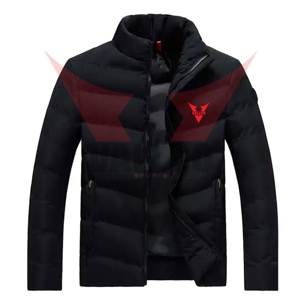 2024 Solid Color Full Zip Up Hand Made Customize Product New Arrival Puffer Jackets For Winter Wear