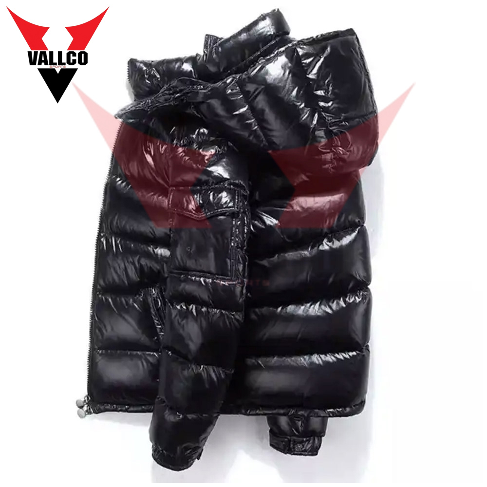 Black Color Factory Rate Full Zipper Comfortable Make Own OEM Service Latest Style Puffer Jackets - view 4