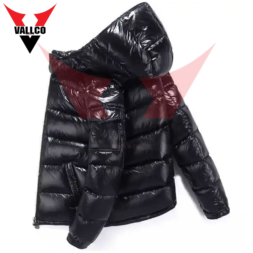 Black Color Factory Rate Full Zipper Comfortable Make Own OEM Service Latest Style Puffer Jackets - view 8