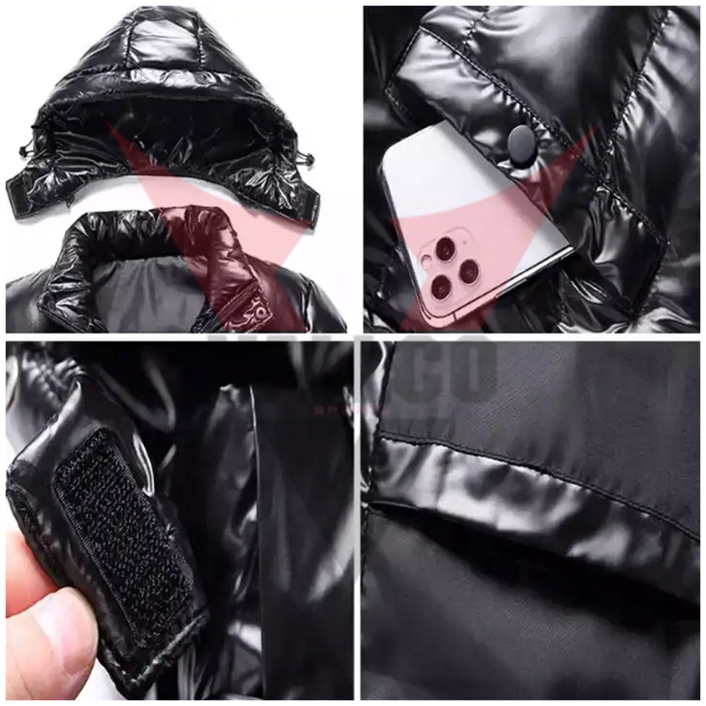 Black Color Factory Rate Full Zipper Comfortable Make Own OEM Service Latest Style Puffer Jackets - view 9