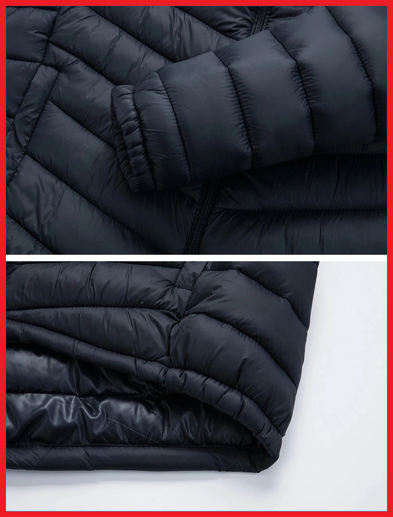 Black Color Factory Rate Full Zipper Comfortable Make Own OEM Service Latest Style Puffer Jackets - view 15