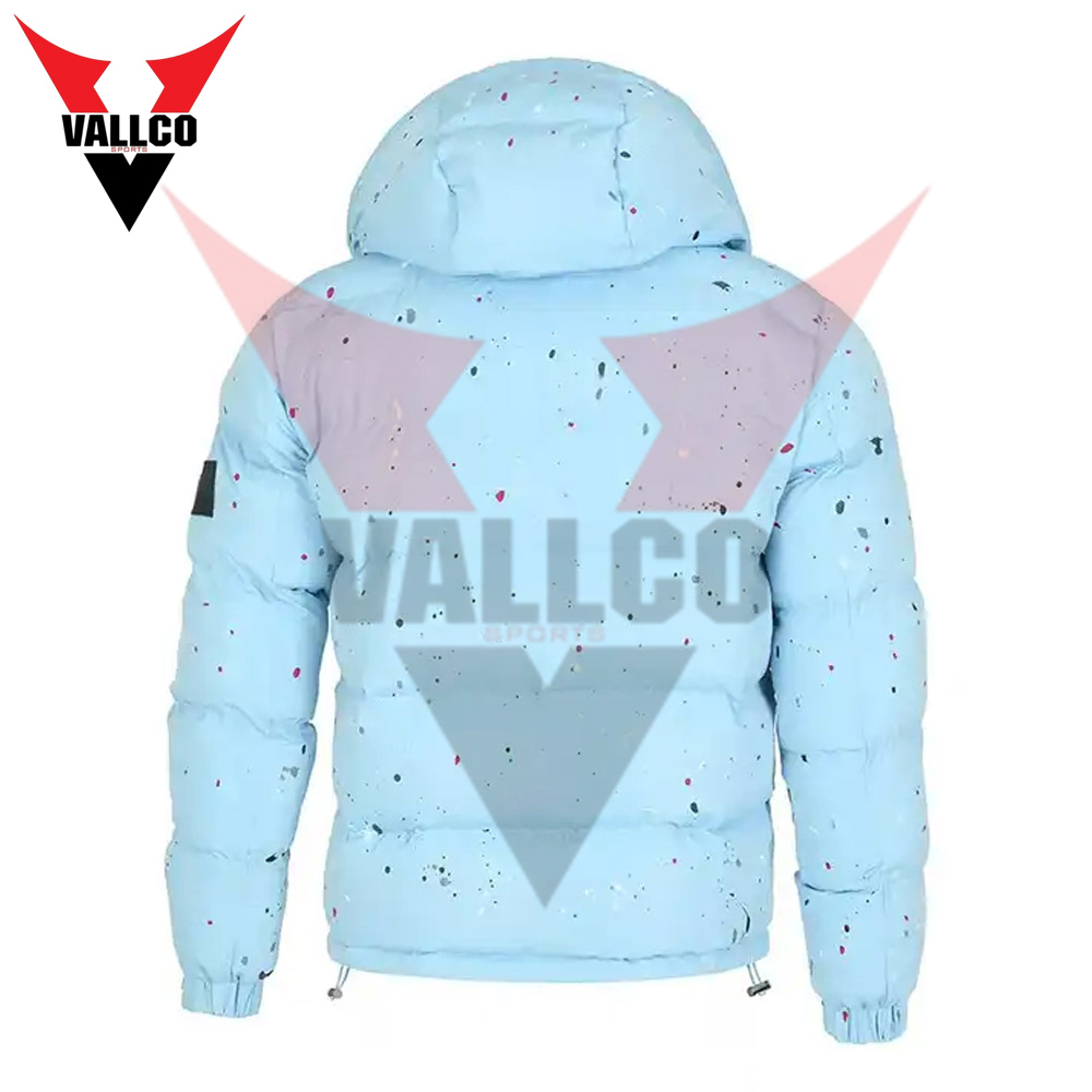 High Quality Winter Oversize Detachable Hooded Designer Puffy Coat Oem Logo Blue Men Puffer Jacket - view 4