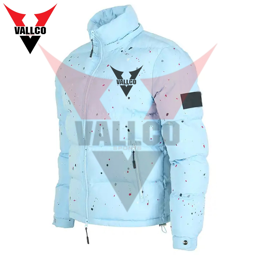 High Quality Winter Oversize Detachable Hooded Designer Puffy Coat Oem Logo Blue Men Puffer Jacket - view 5