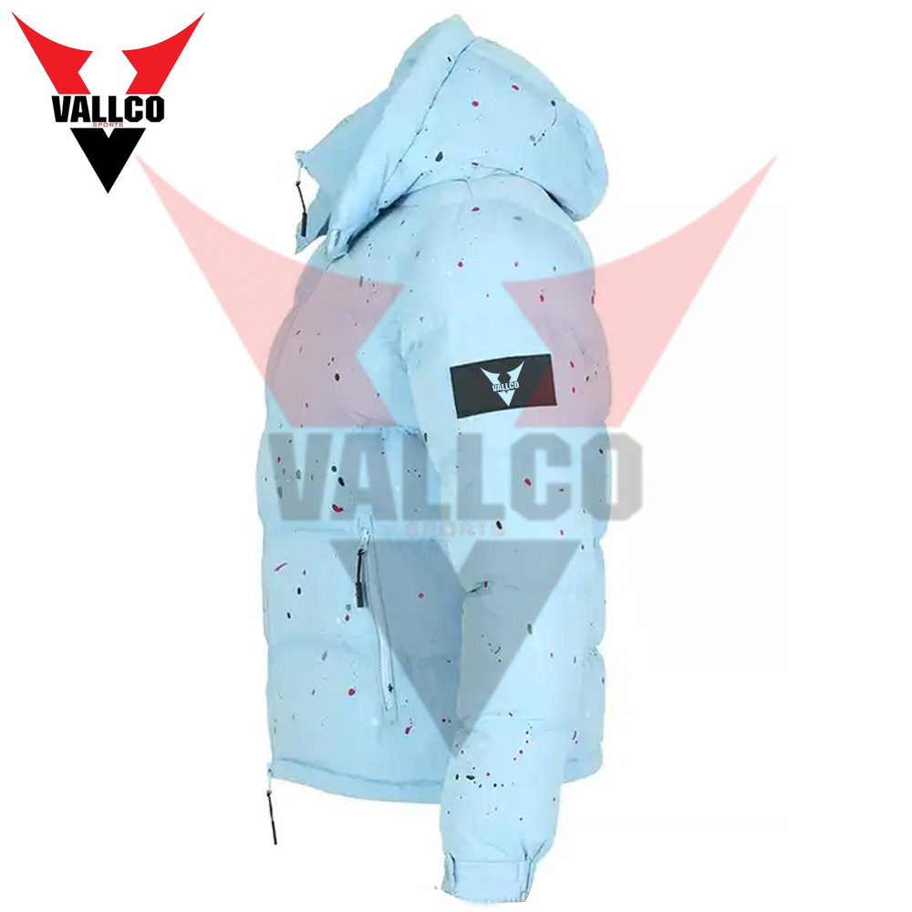 High Quality Winter Oversize Detachable Hooded Designer Puffy Coat Oem Logo Blue Men Puffer Jacket - view 7