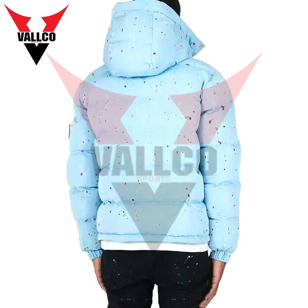 High Quality Winter Oversize Detachable Hooded Designer Puffy Coat Oem Logo Blue Men Puffer Jacket - view 12