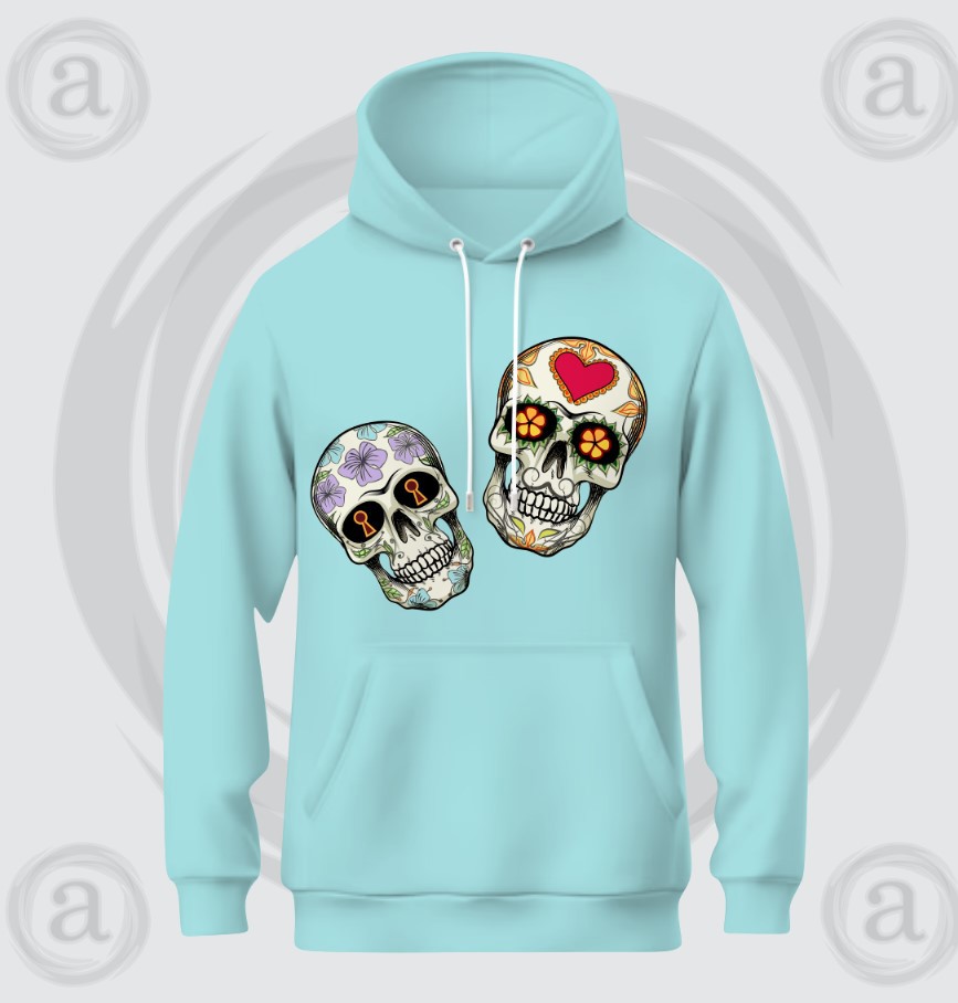 High Quality Durable Using Various Unisex Hoodie Loose-Fitting Thorn Patterned skull design Hoodie