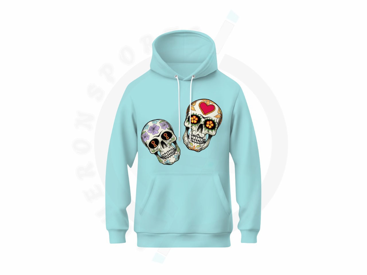High Quality Durable Using Various Unisex Hoodie Loose-Fitting Thorn Patterned skull design Hoodie - view 9