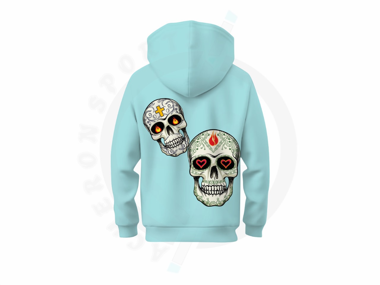 High Quality Durable Using Various Unisex Hoodie Loose-Fitting Thorn Patterned skull design Hoodie - view 10