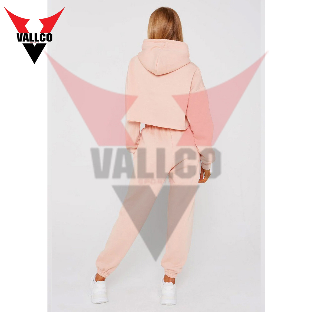 Best Material Wholesale Price Ladies Gym Crop Top Tracksuits Casual 2 Piece Tracksuit Set  - view 4