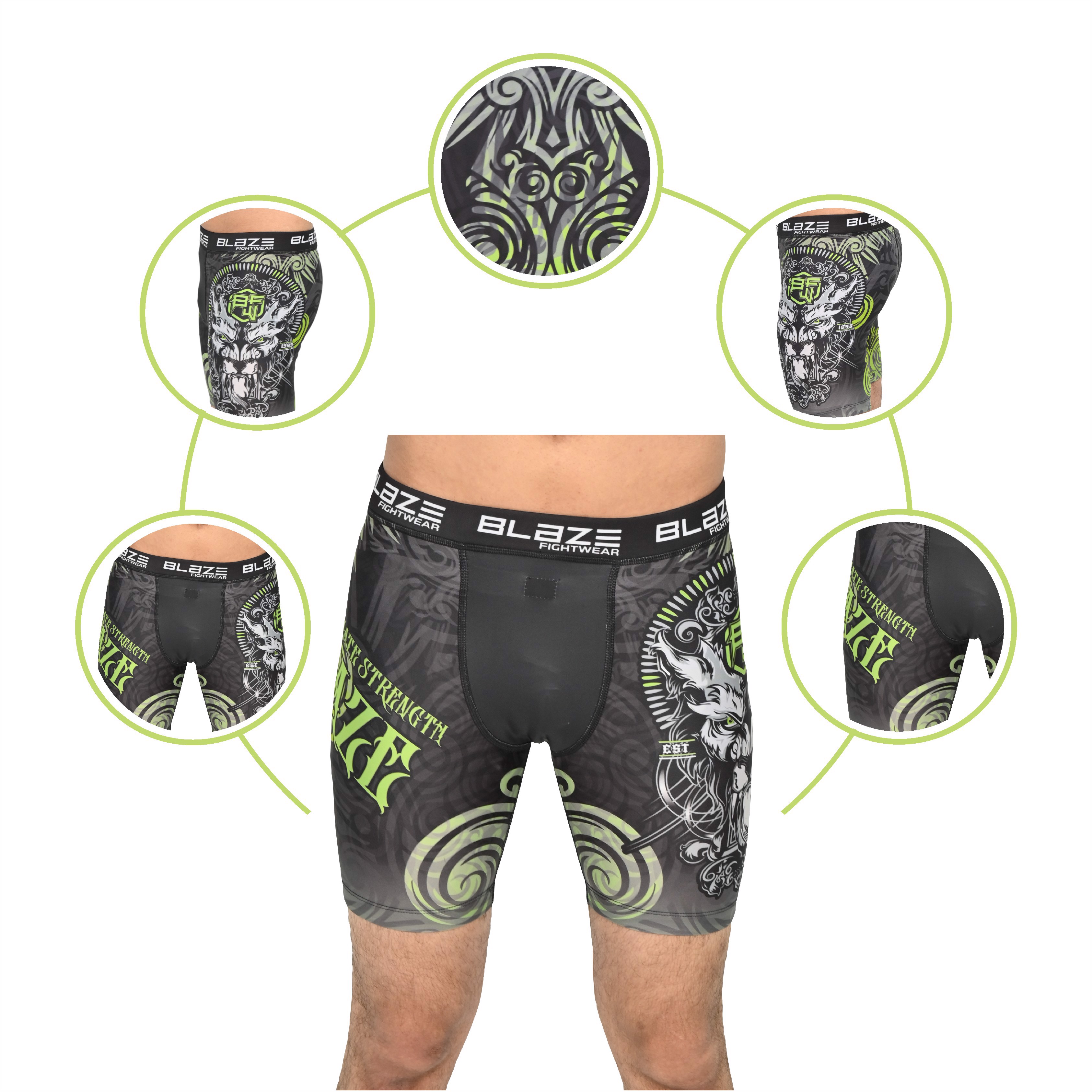 custom sublimation compression short running bjj workout short training and athlete compressinshort - view 4