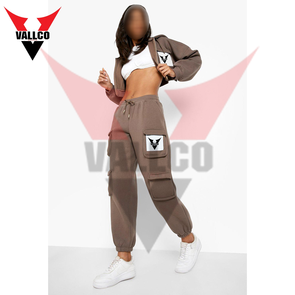 Women Pullover  Casual Wear In Brown Color Best Quality Long Sleeve Crop Top Tracksuits - view 2