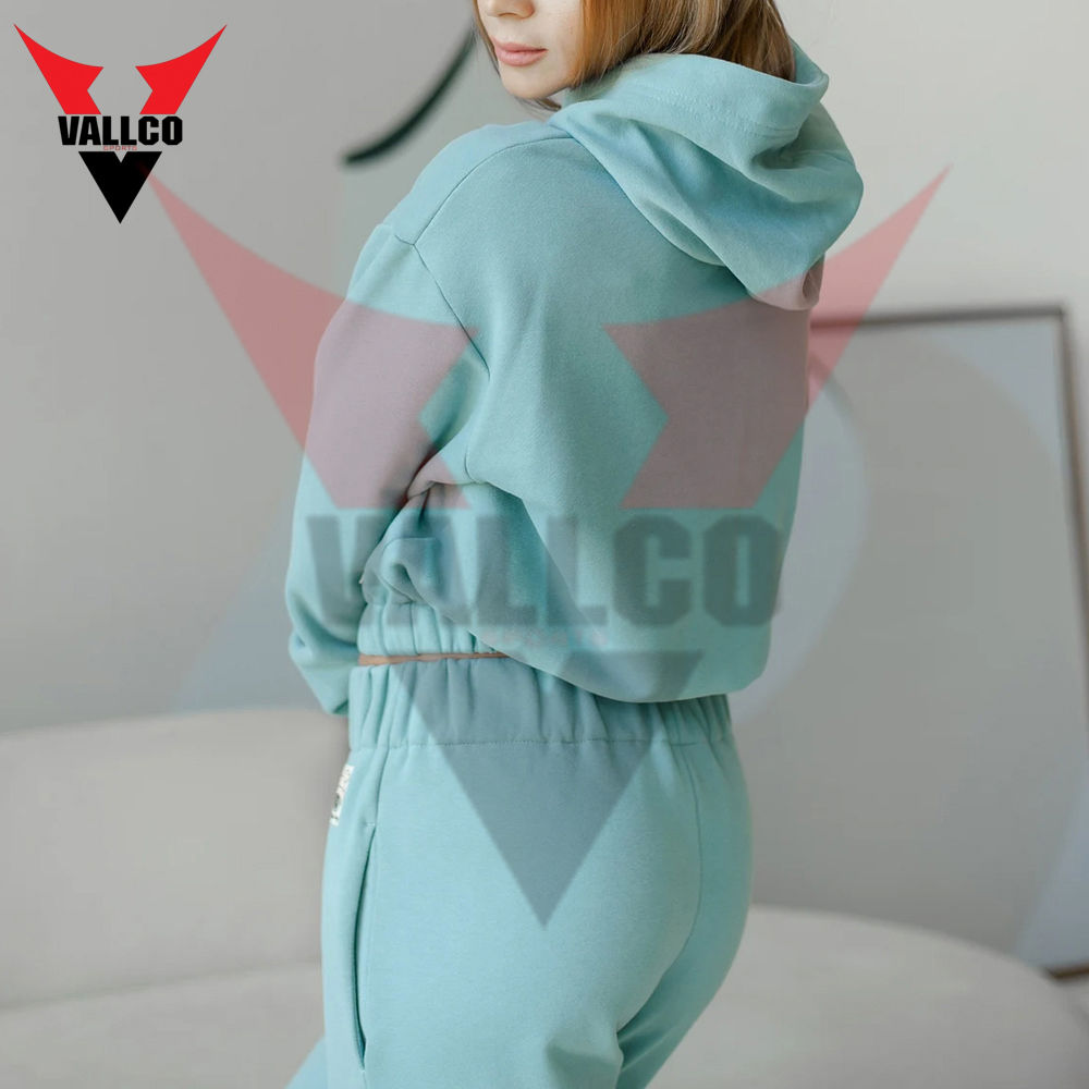 Casual Wear Comfort Fit Plus Size Cropped Hoodie & Pants Best Quality Women Wear Tracksuits - view 4