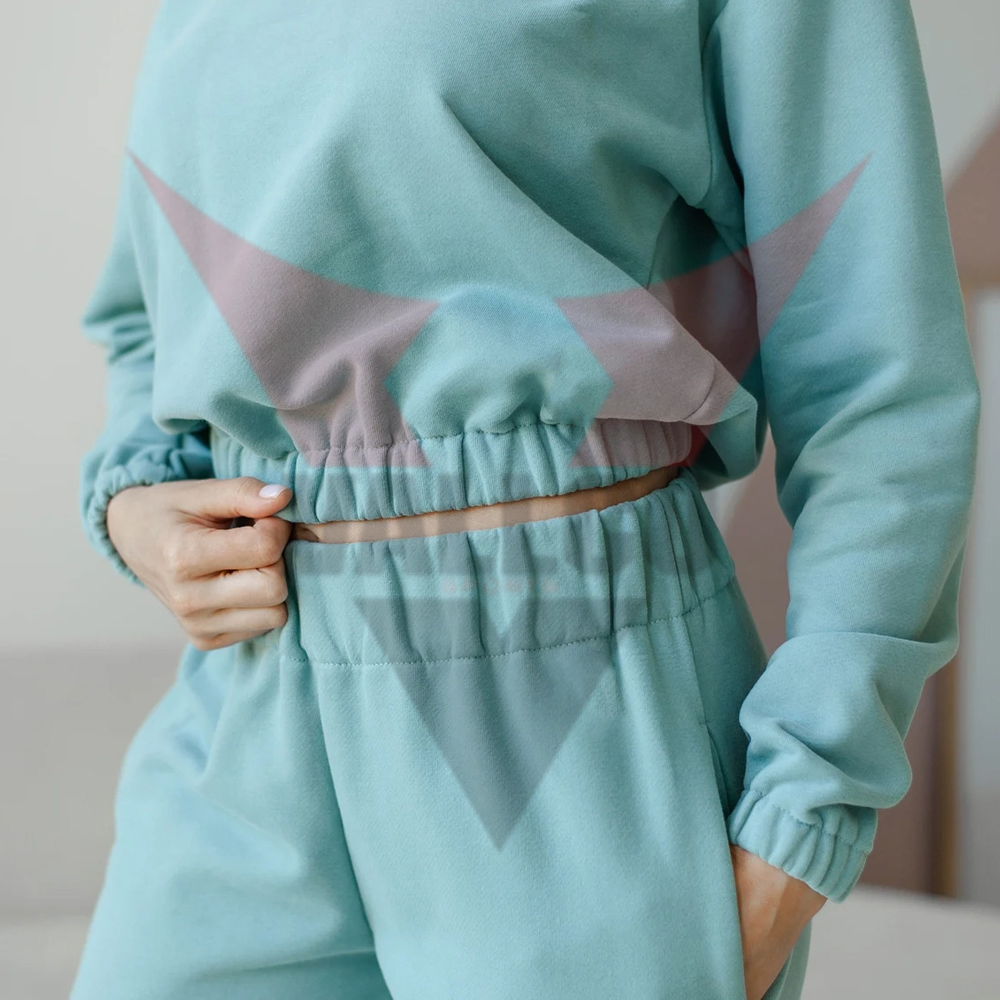 Casual Wear Comfort Fit Plus Size Cropped Hoodie & Pants Best Quality Women Wear Tracksuits - view 6
